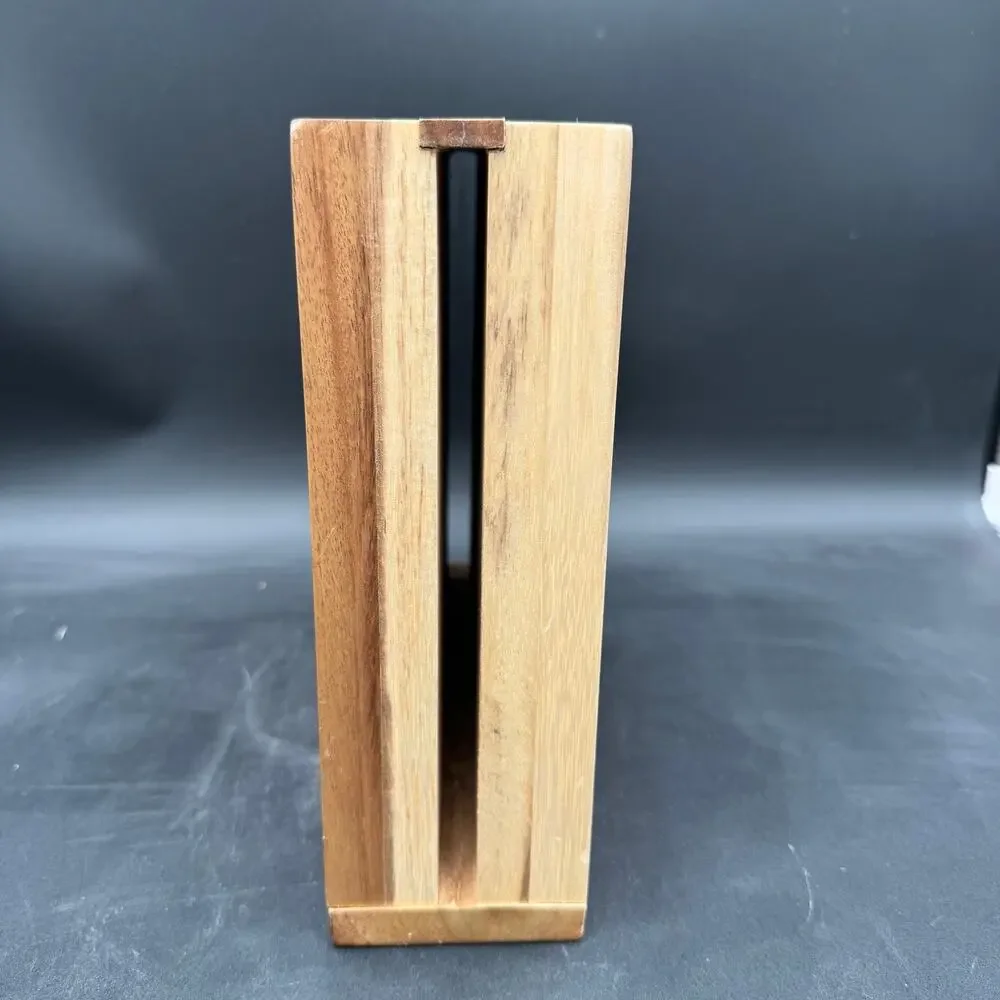 Fiesta Knife Block Wooden with Cutting Board Storage 10 slot